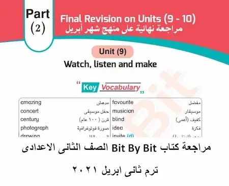 مراجعة كتاب Bit By Bit الصف الثانى الاعدادى ترم ثانى ابريل 2021