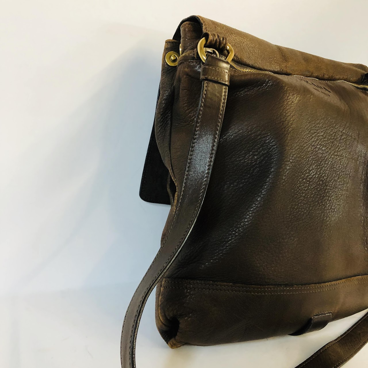 Prada Distressed Leather Satchel