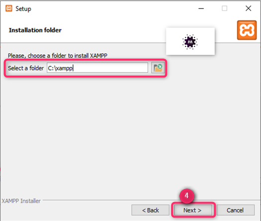 صورة (4) تثبيت السيرفر المحلي إكزامب XAMPP على جهازك