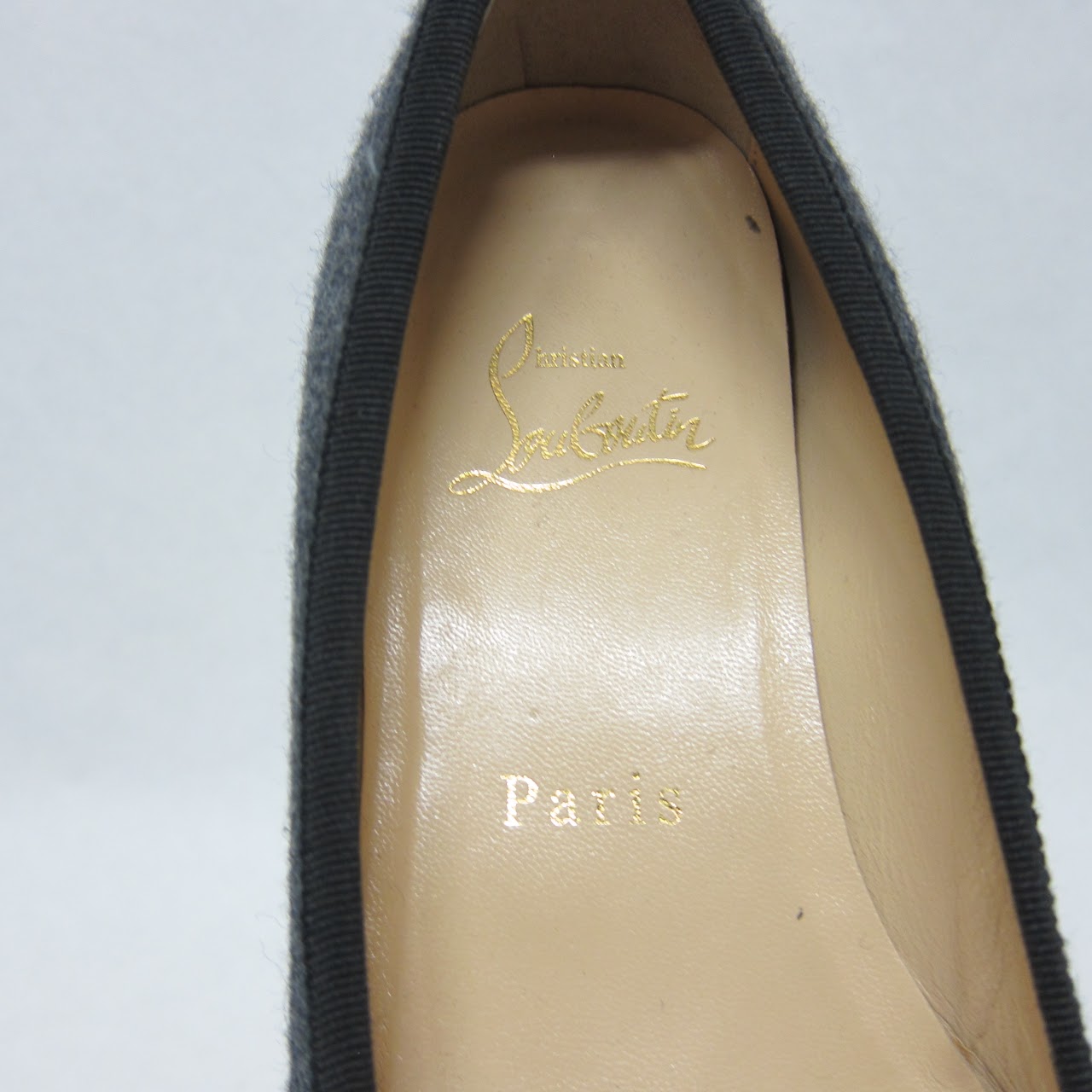 Christian Louboutin Wool Pointed Toe Ballet Flats