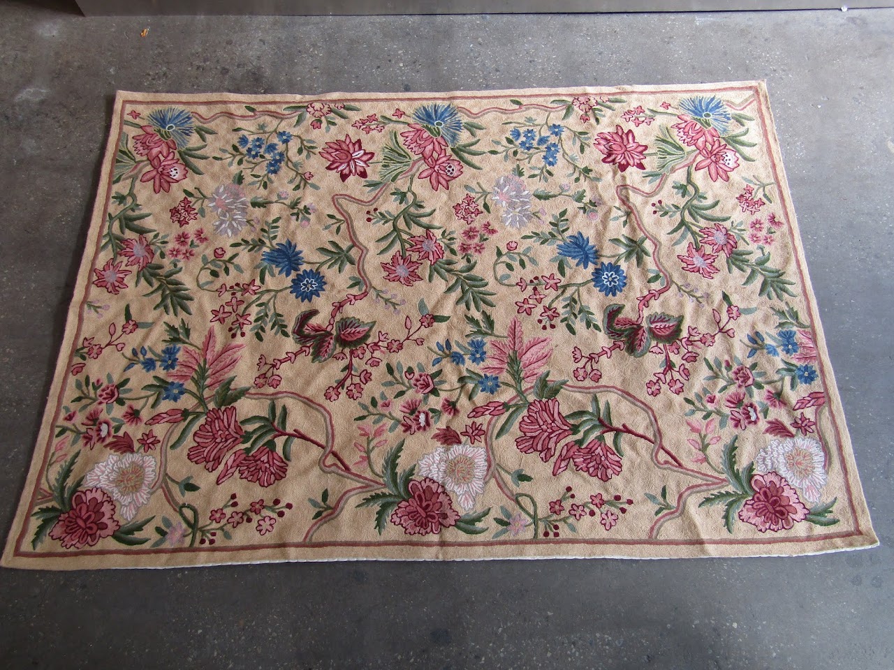 Crewel Floral Rug