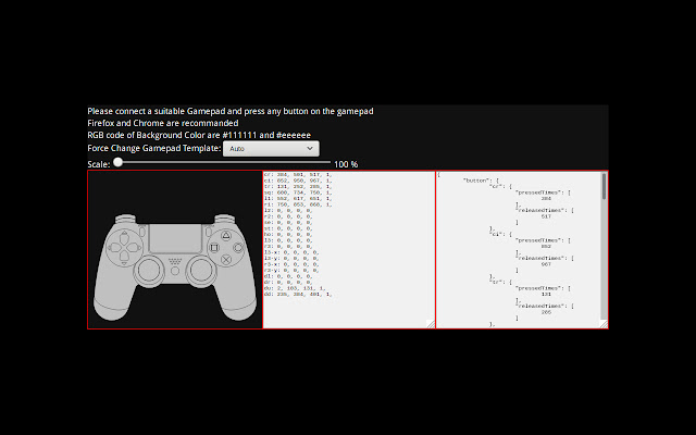 HTML5 Gamepad Detector