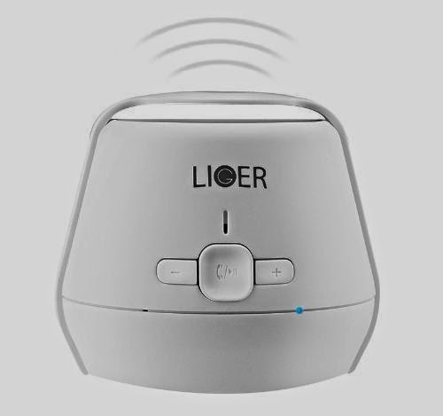  Liger® NFC Mini Portable Bluetooth Speaker With Hands Free Calling Built-In Microphone and Volume Control - Works With Apple and Android Devices (White)