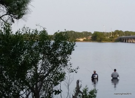 Fishermen at the bridge