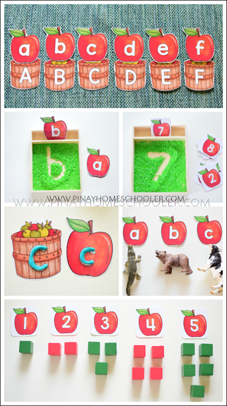 Apple Letter and Number Cards