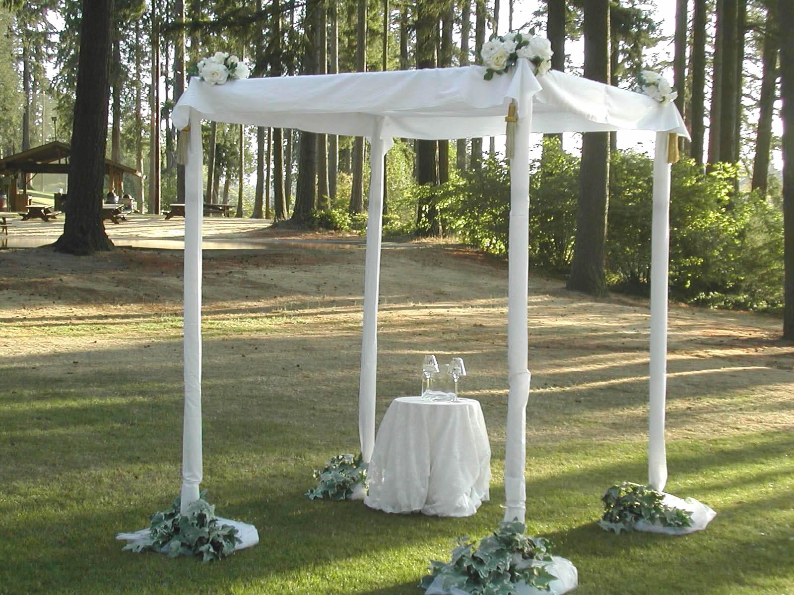 The chuppah is traditionally a