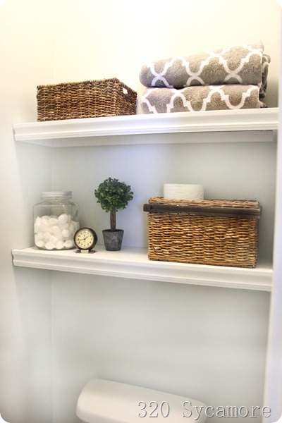 diy bathroom shelves