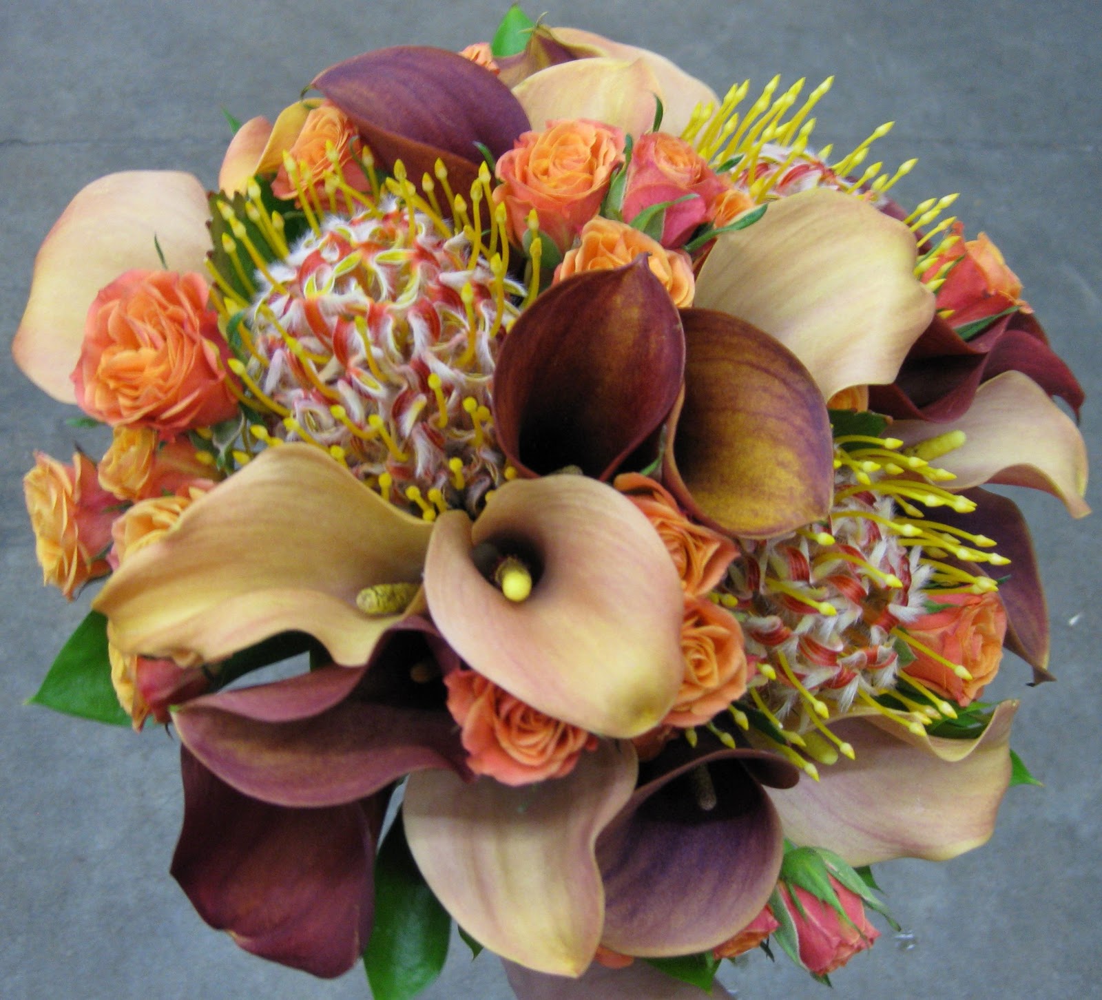 orange wedding flowers,