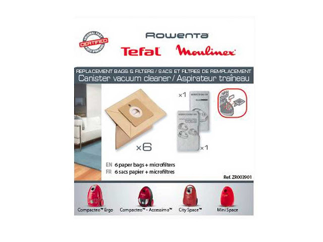 Sacchetti aspirapolvere Rowenta Tefal Moulinex ZR003901