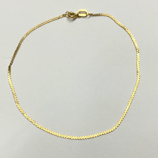 18K Gold DAMAGED Flat Chain Bracelet