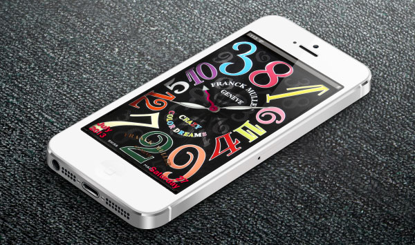 Crazyhours Iphoneのロック画面を高級時計 Franck Muller Crayzy Color Dreams 風にするテーマ Will Feel Tips