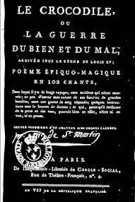 Cover of Louis Claude De Saint Martin's Book Le Crocodile ou la Guerre du Bien et du Mal (1798,in French)