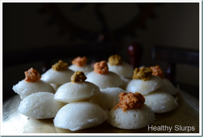 Mini idli served with love