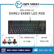 Bàn Phím Cơ Dareu Ek880 Led Rgb - Blue Switch / Red Switch / Brown Switch - Tkl 87 Phím - Bảo Hành 2 Năm