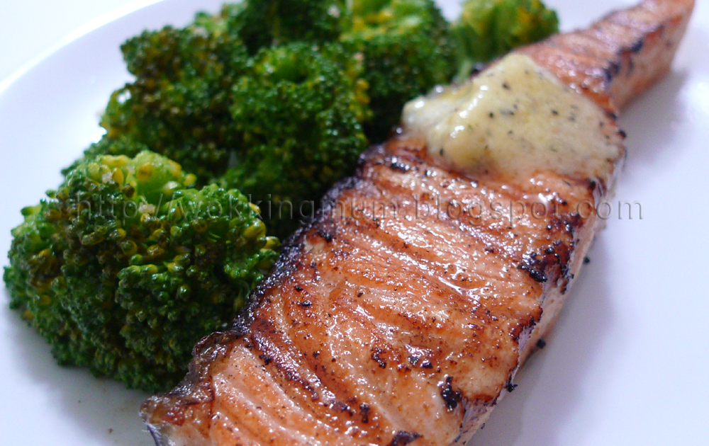 Let's get Wokking!: Grilled Salmon with Lime Butter 烤三文鱼绊青柠蒙牛油 ...