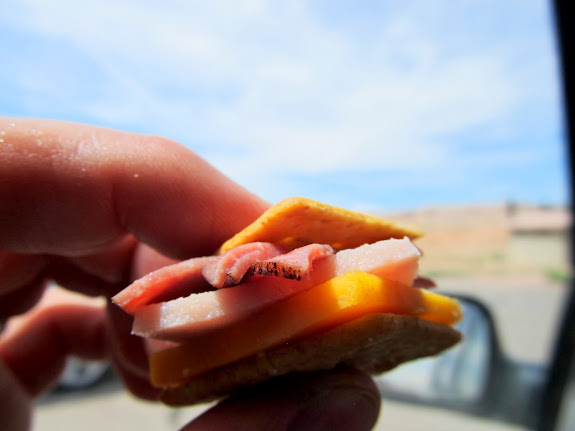 Lunch in the parking lot before heading to Joe's Valley