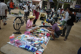 items for sale at an outdoor market in George Town, Penang, Malaysia