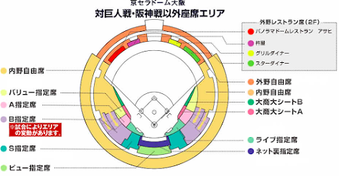 京セラドームのオリックス戦 阪神戦おすすめの席はココ やわなべ Net