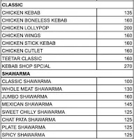 The Kebab Shop menu 2