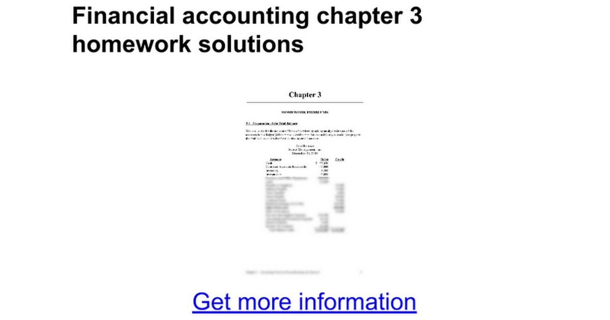 connect chapter 3 homework financial accounting