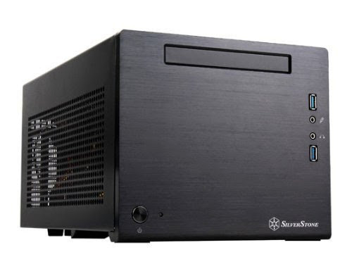  Silverstone Tek Aluminum Mini-ITX/Mini-DTX Case with 600 Watt 80+ Bronze Certified Power Supply Cases SG08B (Black)