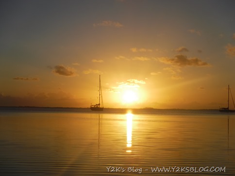 Tramonto spettacolo a Raroia