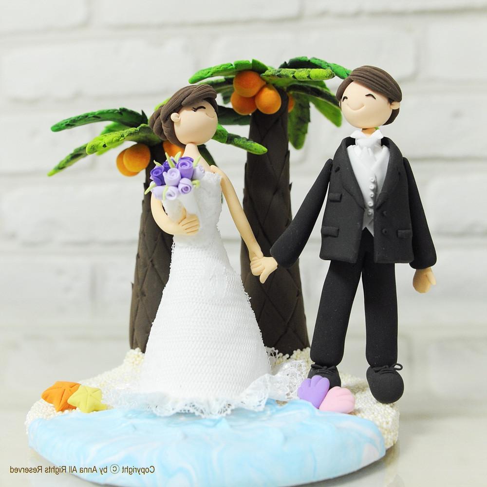 Beach theme wedding cake