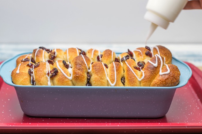 Cranberry Orange sweet pull apart bread with a confectioners glaze Cranberry Orange sweet pull apart bread with a confectioners glaze