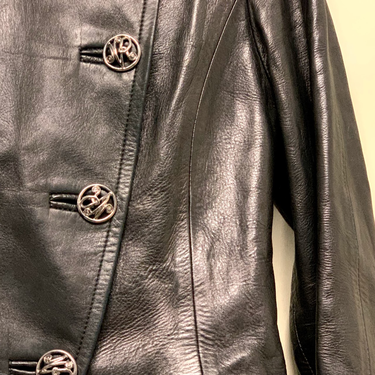 Nina Ricci Vintage Leather Blazer