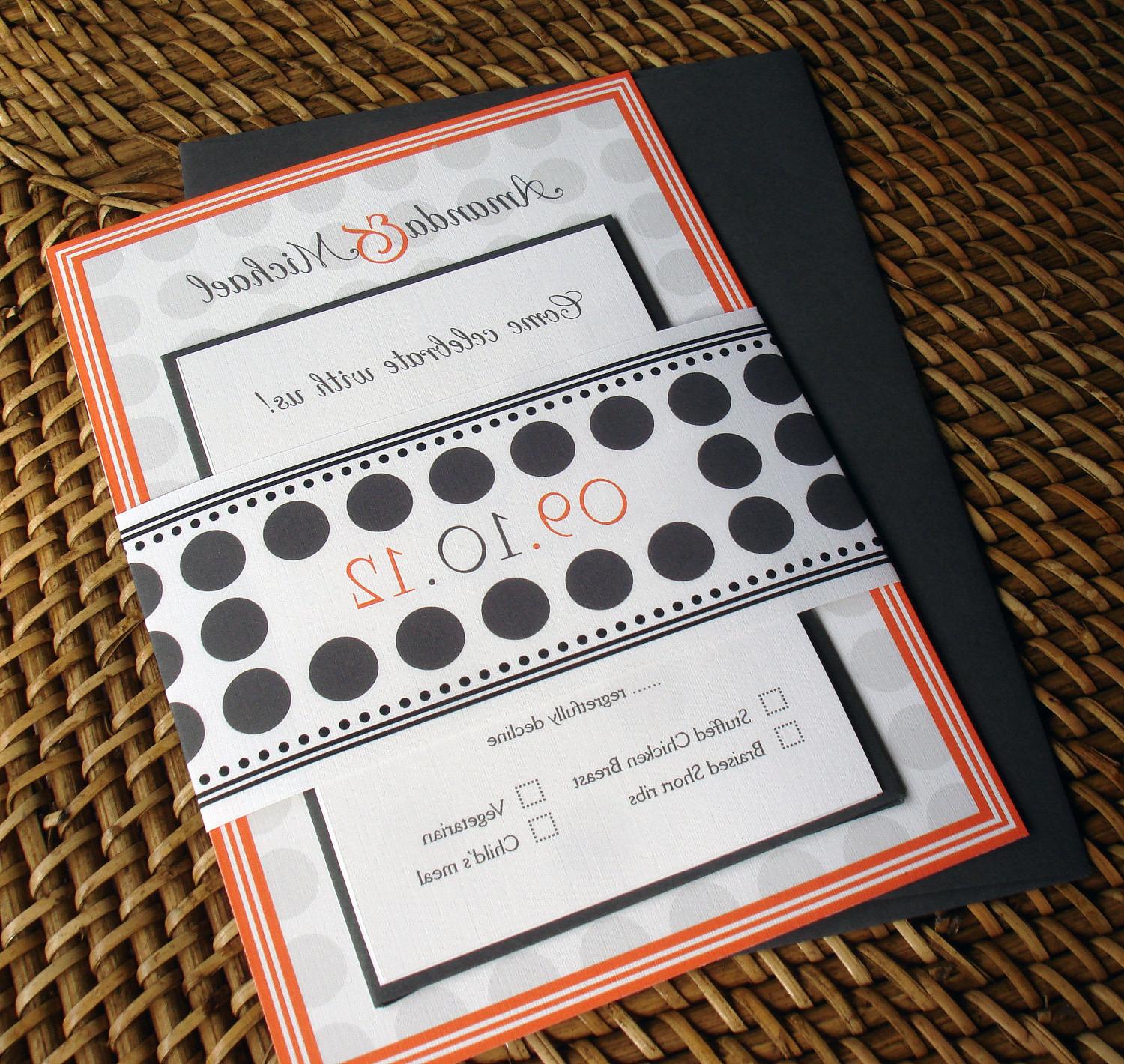 Polka Dot Wedding Invitation