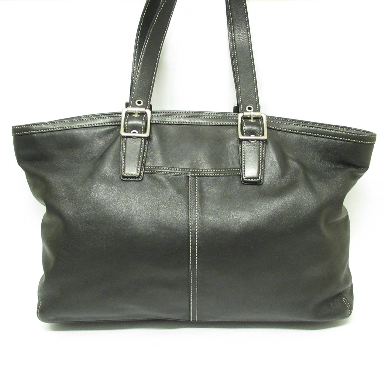 Coach Black Leather Shoulder Tote