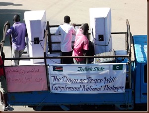 Peace celeb - truck with speakers