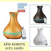 Máy Khuếch Tán Tinh Dầu Hoa Tulip Dung Tích Lớn 550Ml Kèm Remote Điều Khiển Aroma Mart