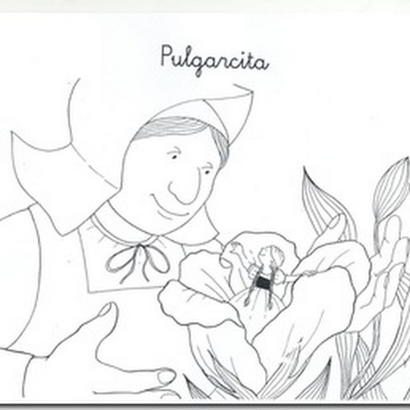 Colorear cuento de pulgarcita