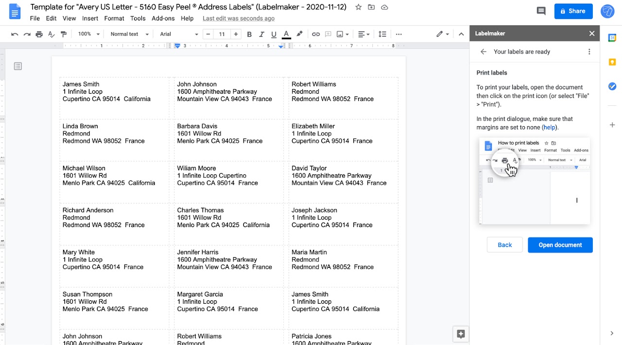 Create & Print Labels - Label maker for Avery & Co - Google Pertaining To Google Docs Label Template