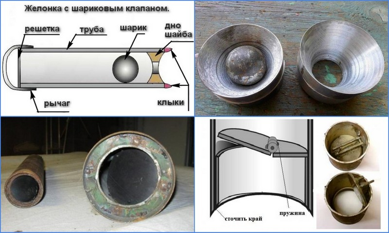 Желонка с шариковым клапаном