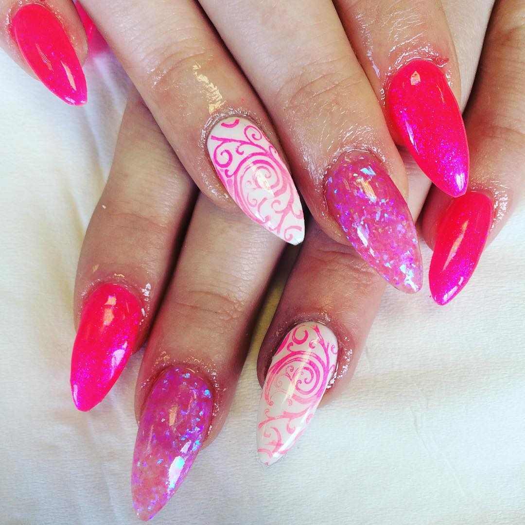 pink summer nail art Ideas 2017 - style you 7