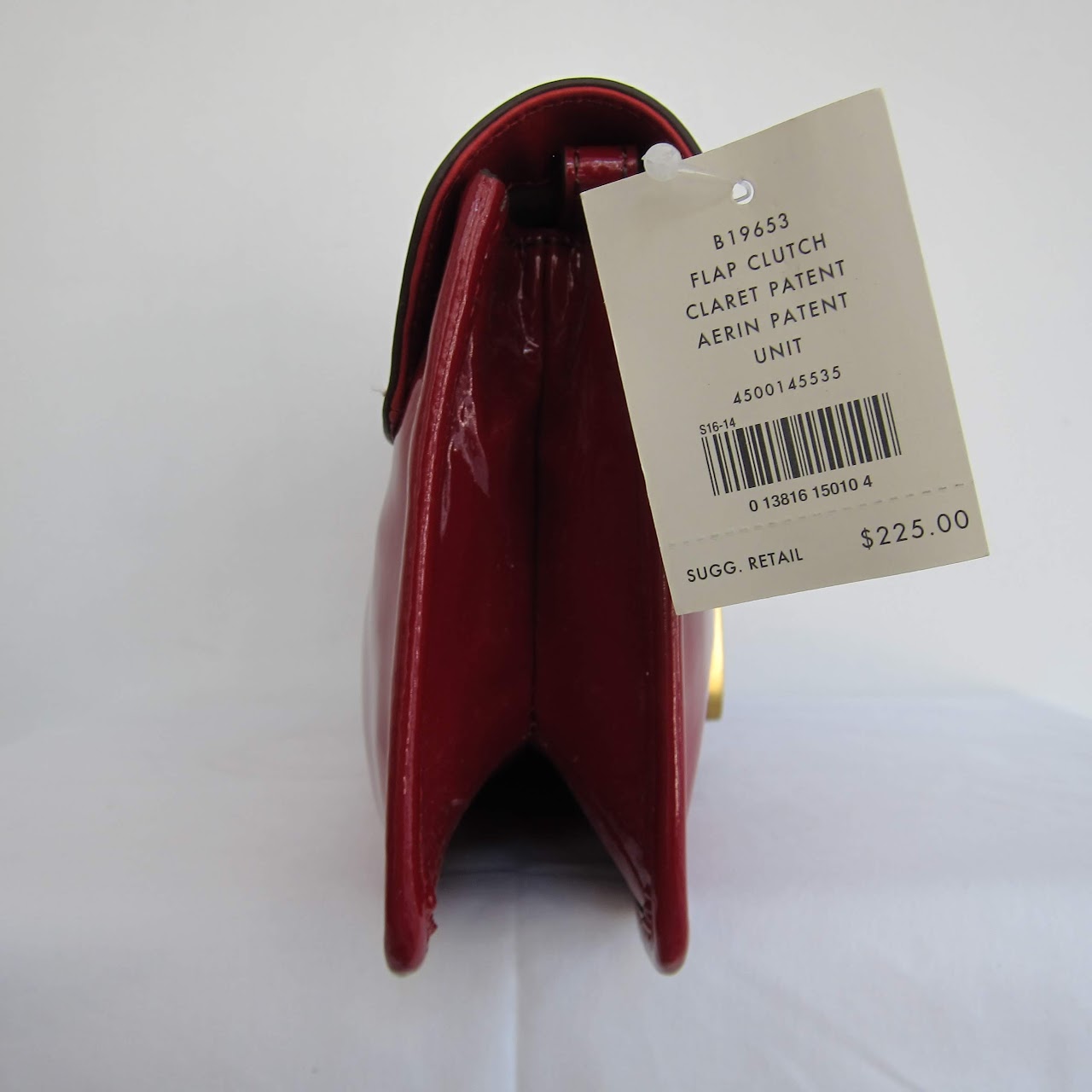 Cole Haan Claret Patent Leather Flap Clutch