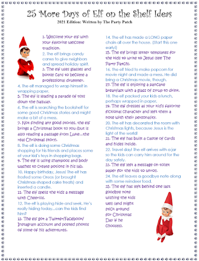 Morgan's Elf on the Shelf Station: Activity Calendars