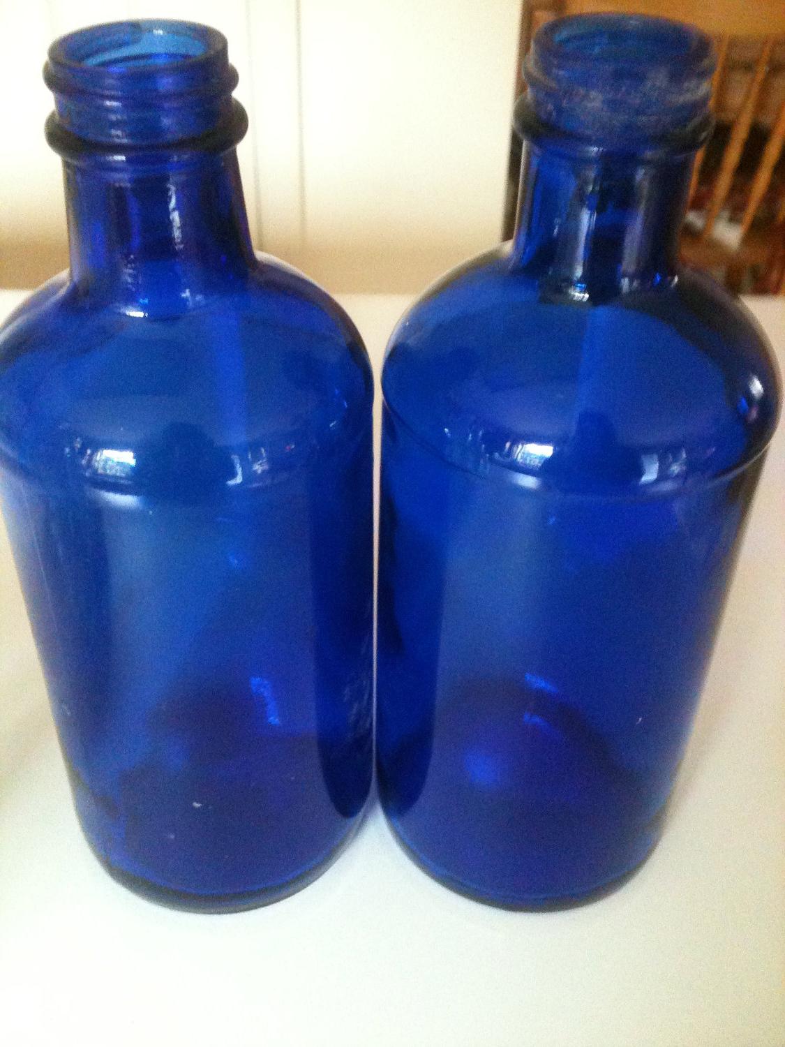 Medicine Bottles Cobalt Blue Bottles Perfect for Wedding Flowers