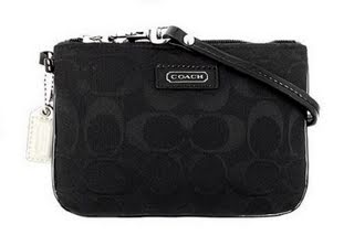 Coach Parker Signature Wristlet Wallet Case for iPhone Bag 49471 Black