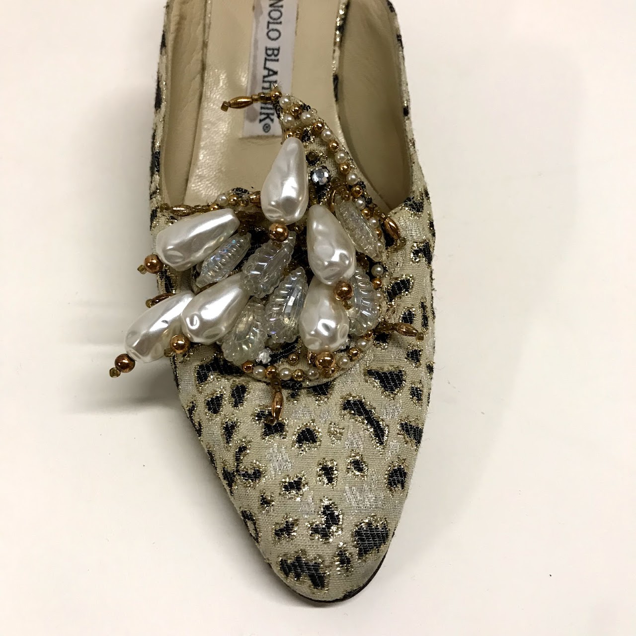 Manolo Blahnik Cheetah Mules