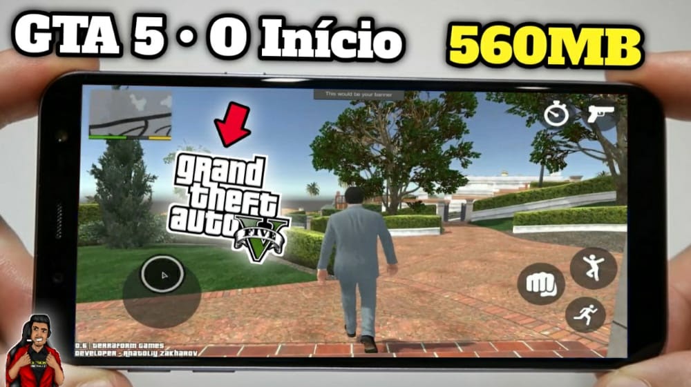 SAIUU ! GTA 5 PARA CELULAR ! ( Android e iOS ) QUALIDADE DE