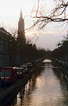 Canal in Delft, The Netherlands.