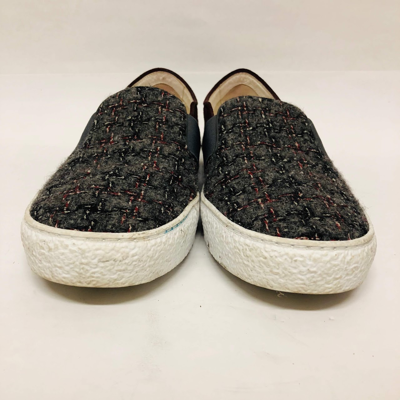 Chanel Boucle & Suede Slip Ons