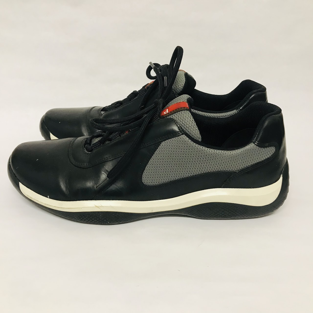 Prada Sport Black Leather Sneakers