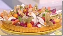 Crostata al limone e frutta esotica