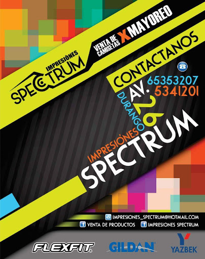 Impresiones Spectrum, 26,, Durango, Campestre, San Luis Río Colorado, Son., México, Servicio de bordado | SON