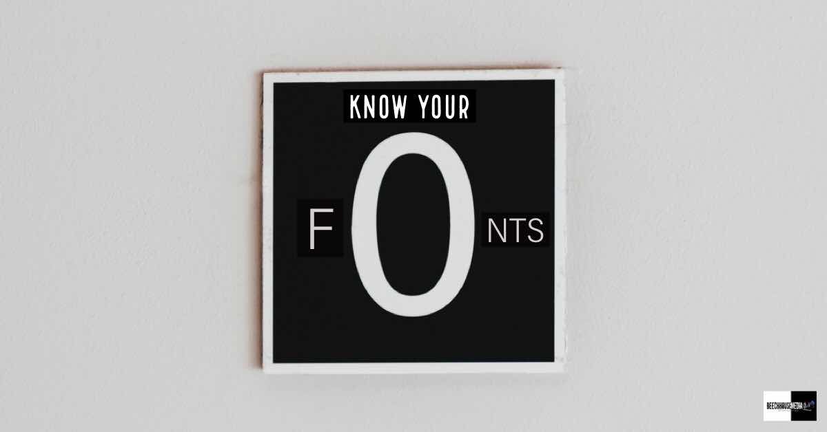 know your fonts typography 