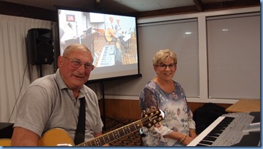 Jan and Kevin Johnston came from Algies Bay to play for us - Jan on her Korg Pa1X and Kevin on his Crafter acoustic guitar. Photo courtesy of Dennis Lyons.